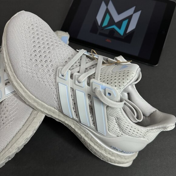 Adidas UltraBoost 1.0 (JH9211) "Grey/White/Blue" Women's Sizes - Picture 1 of 12
